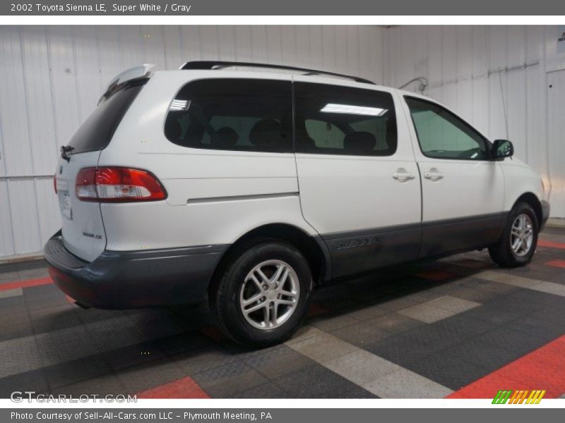Super White / Gray 2002 Toyota Sienna LE