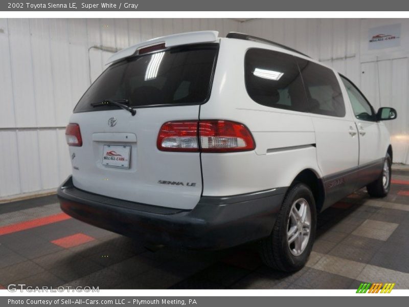 Super White / Gray 2002 Toyota Sienna LE