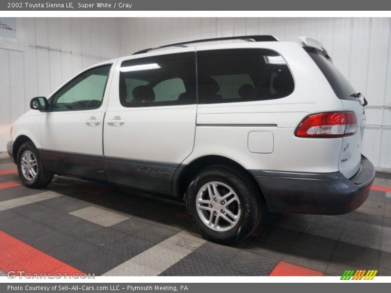 Super White / Gray 2002 Toyota Sienna LE