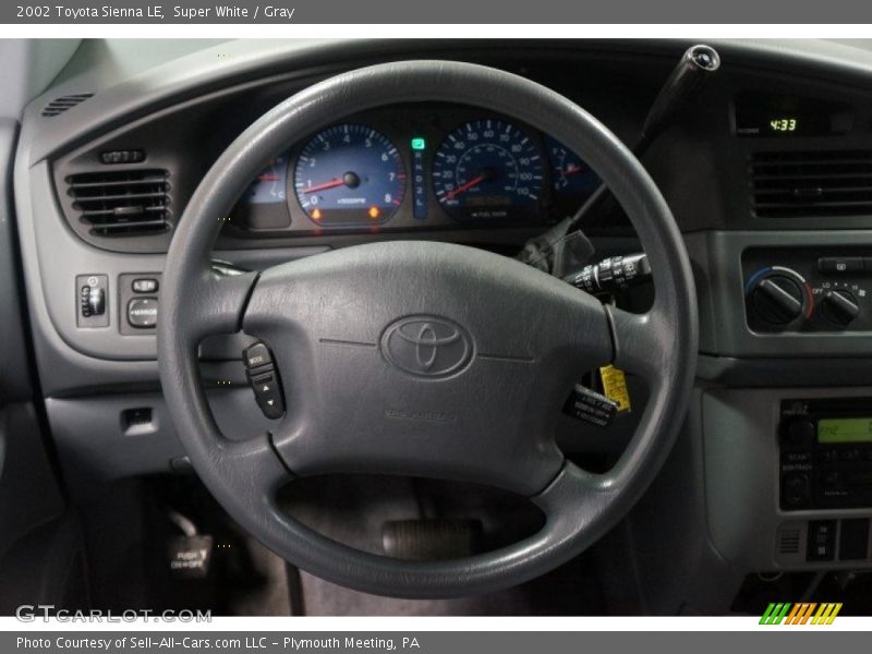 Super White / Gray 2002 Toyota Sienna LE