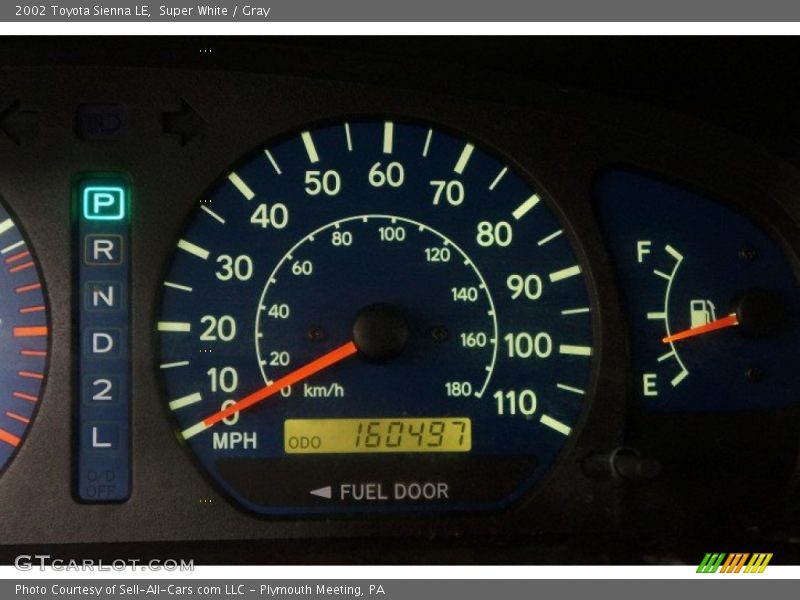 Super White / Gray 2002 Toyota Sienna LE