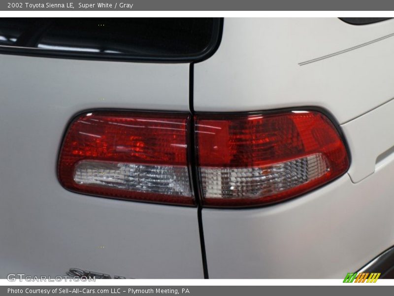 Super White / Gray 2002 Toyota Sienna LE