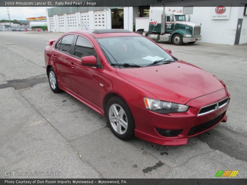 Rally Red Pearl / Beige 2009 Mitsubishi Lancer ES