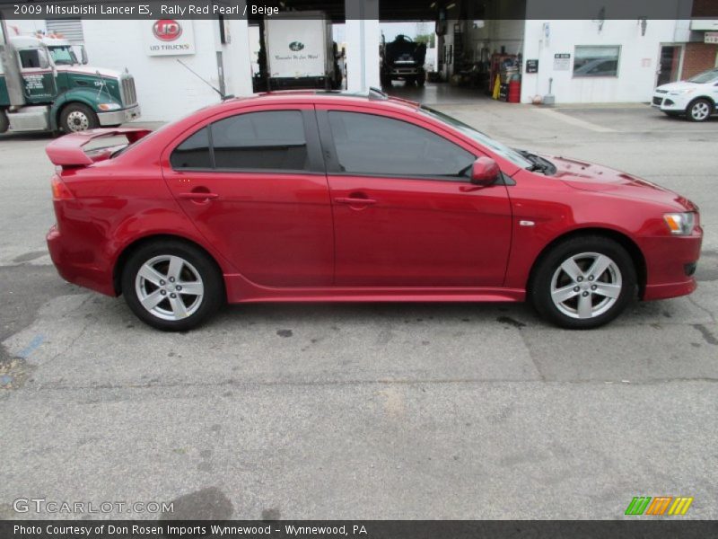 Rally Red Pearl / Beige 2009 Mitsubishi Lancer ES