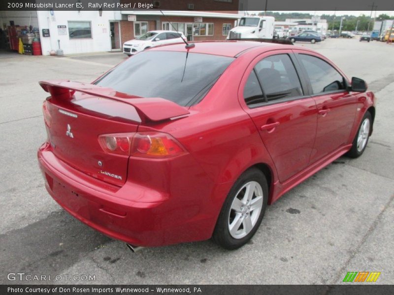 Rally Red Pearl / Beige 2009 Mitsubishi Lancer ES