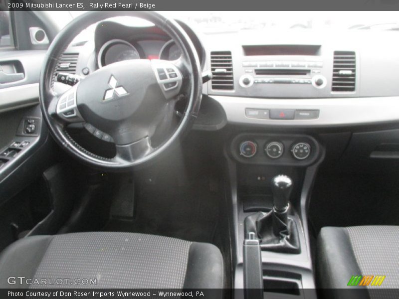 Rally Red Pearl / Beige 2009 Mitsubishi Lancer ES
