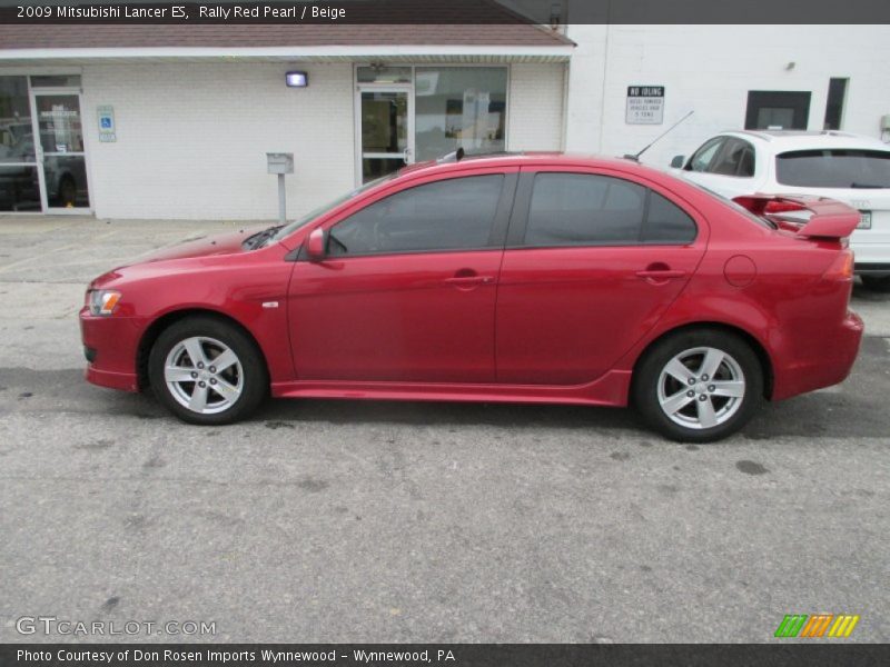 Rally Red Pearl / Beige 2009 Mitsubishi Lancer ES