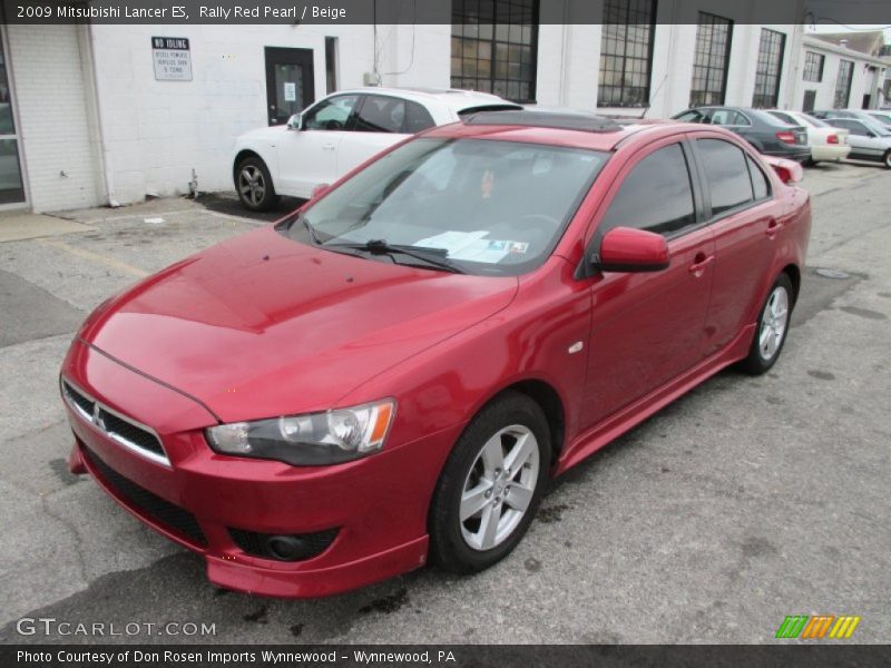 Rally Red Pearl / Beige 2009 Mitsubishi Lancer ES
