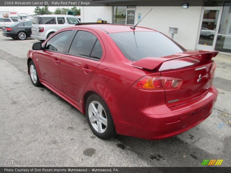 Rally Red Pearl / Beige 2009 Mitsubishi Lancer ES