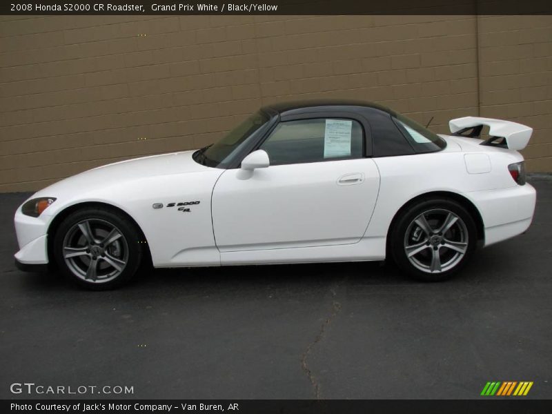 Grand Prix White / Black/Yellow 2008 Honda S2000 CR Roadster