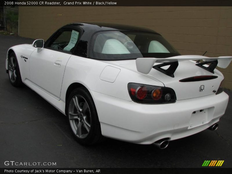 Grand Prix White / Black/Yellow 2008 Honda S2000 CR Roadster