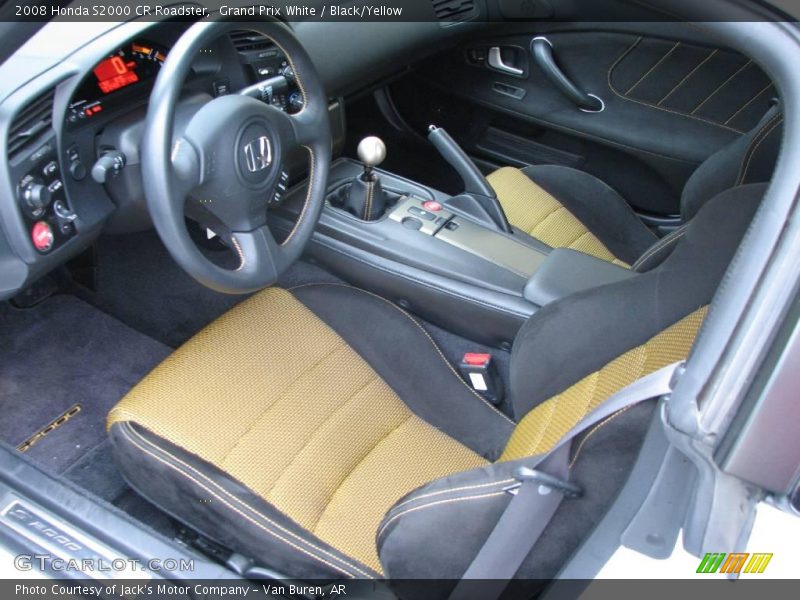 Grand Prix White / Black/Yellow 2008 Honda S2000 CR Roadster
