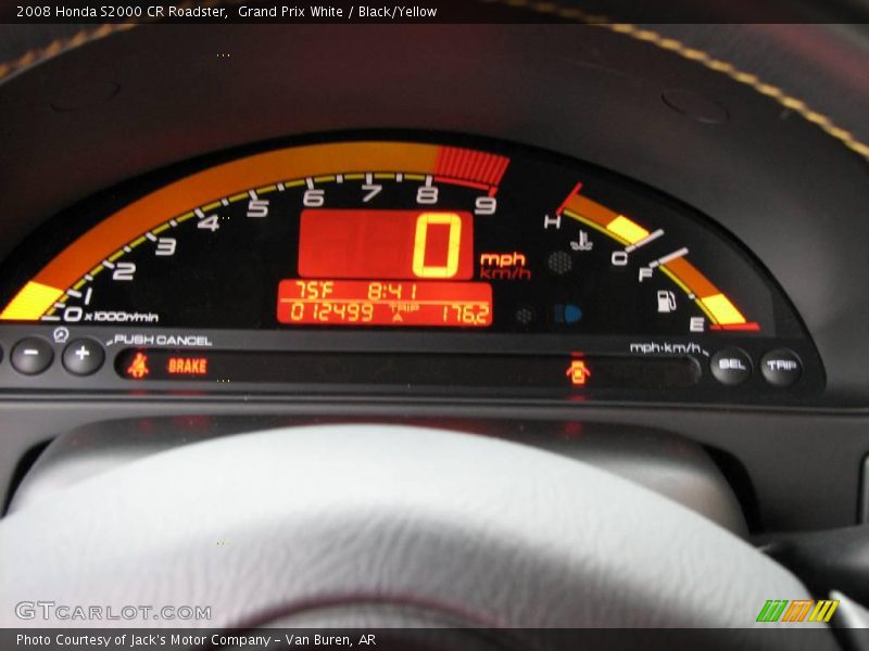 Grand Prix White / Black/Yellow 2008 Honda S2000 CR Roadster