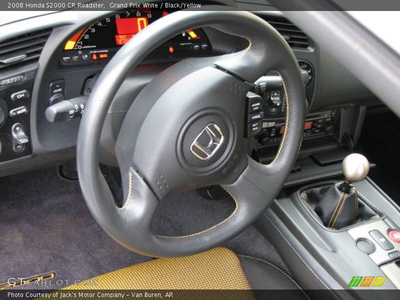 Grand Prix White / Black/Yellow 2008 Honda S2000 CR Roadster