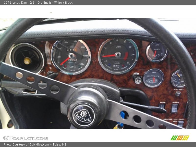 Old English White / Black 1971 Lotus Elan +2 S