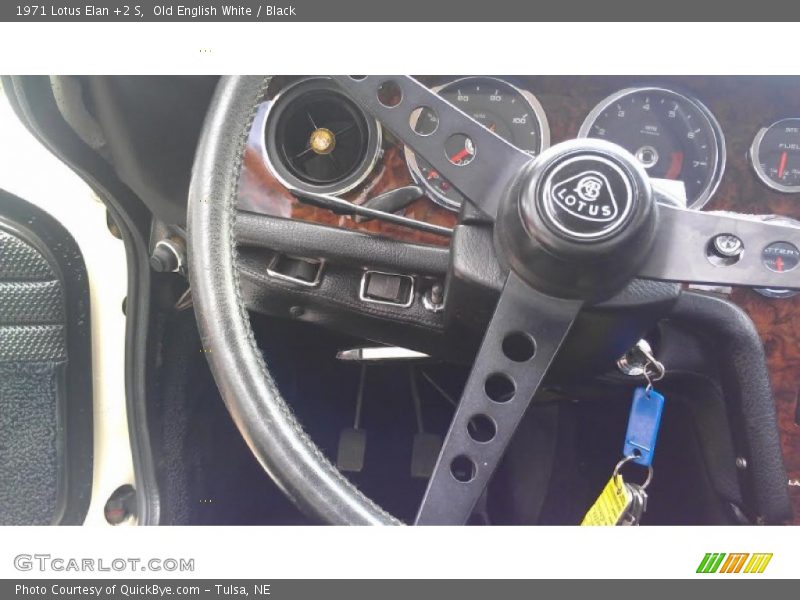 Old English White / Black 1971 Lotus Elan +2 S