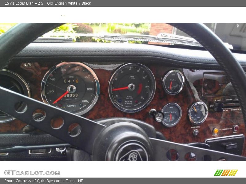 Old English White / Black 1971 Lotus Elan +2 S