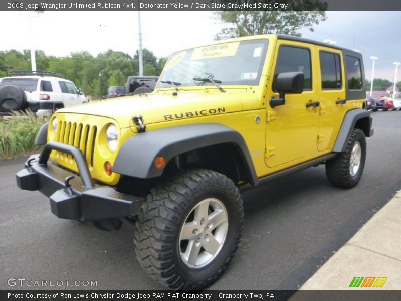 Detonator Yellow / Dark Slate Gray/Med Slate Gray 2008 Jeep Wrangler Unlimited Rubicon 4x4