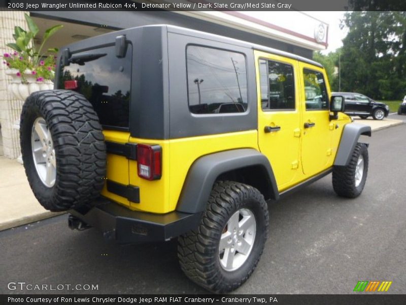 Detonator Yellow / Dark Slate Gray/Med Slate Gray 2008 Jeep Wrangler Unlimited Rubicon 4x4