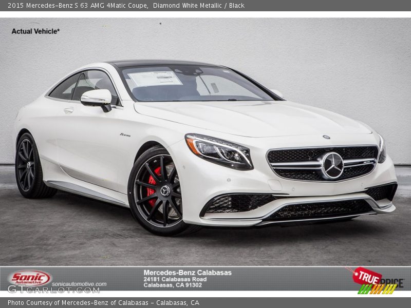 Diamond White Metallic / Black 2015 Mercedes-Benz S 63 AMG 4Matic Coupe