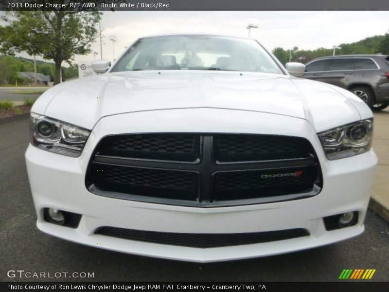 Bright White / Black/Red 2013 Dodge Charger R/T AWD