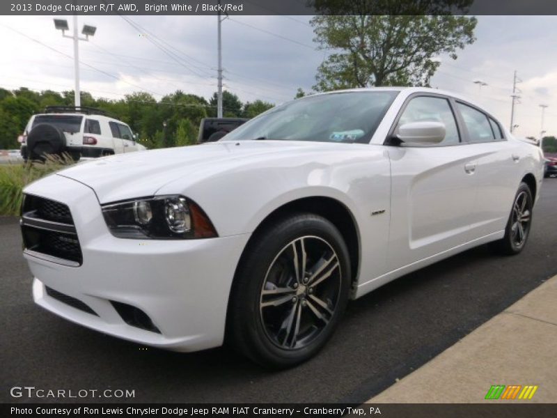 Bright White / Black/Red 2013 Dodge Charger R/T AWD
