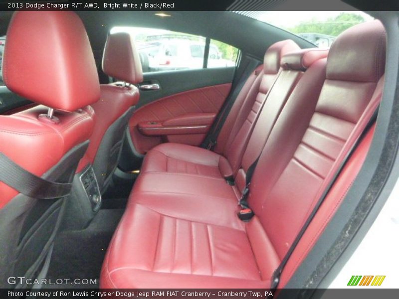 Bright White / Black/Red 2013 Dodge Charger R/T AWD