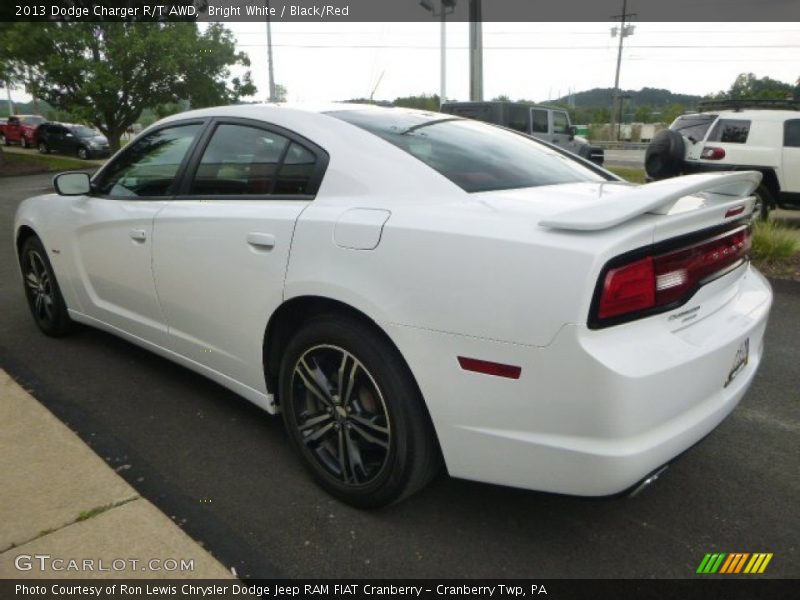 Bright White / Black/Red 2013 Dodge Charger R/T AWD