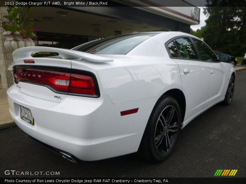 Bright White / Black/Red 2013 Dodge Charger R/T AWD