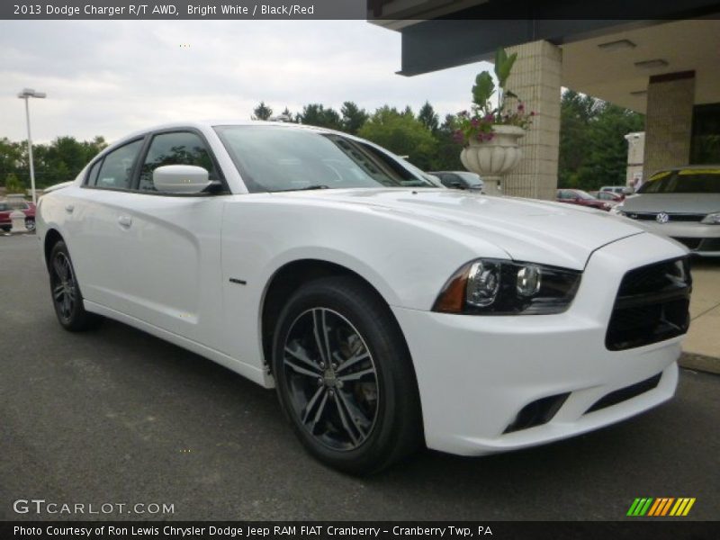Bright White / Black/Red 2013 Dodge Charger R/T AWD