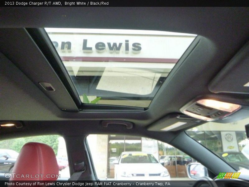Bright White / Black/Red 2013 Dodge Charger R/T AWD