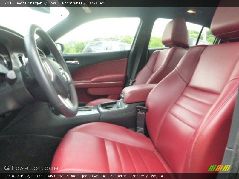 Bright White / Black/Red 2013 Dodge Charger R/T AWD