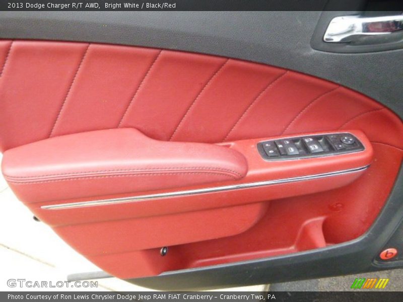 Bright White / Black/Red 2013 Dodge Charger R/T AWD