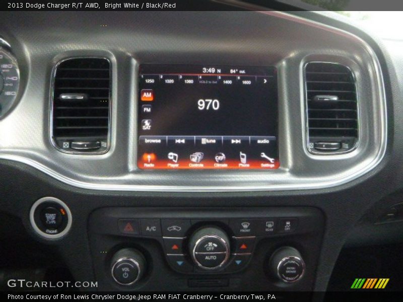 Bright White / Black/Red 2013 Dodge Charger R/T AWD
