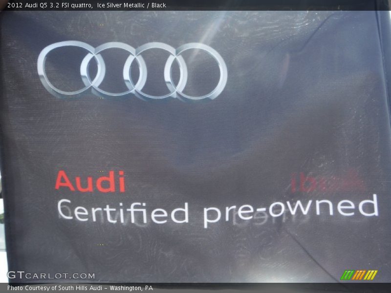Ice Silver Metallic / Black 2012 Audi Q5 3.2 FSI quattro