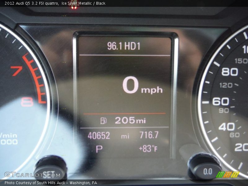 Ice Silver Metallic / Black 2012 Audi Q5 3.2 FSI quattro