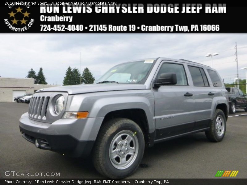 Billet Silver Metallic / Dark Slate Gray 2016 Jeep Patriot Sport