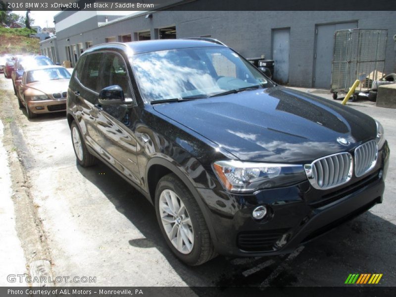 Jet Black / Saddle Brown 2016 BMW X3 xDrive28i
