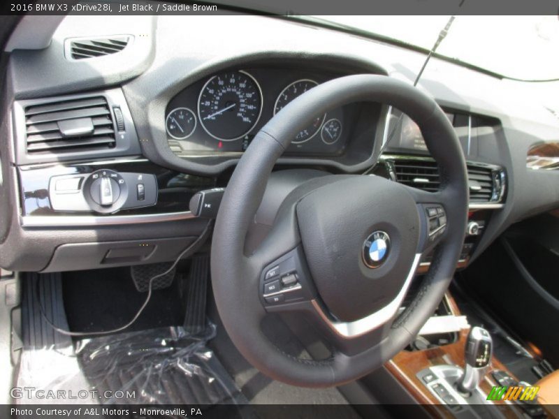 Jet Black / Saddle Brown 2016 BMW X3 xDrive28i