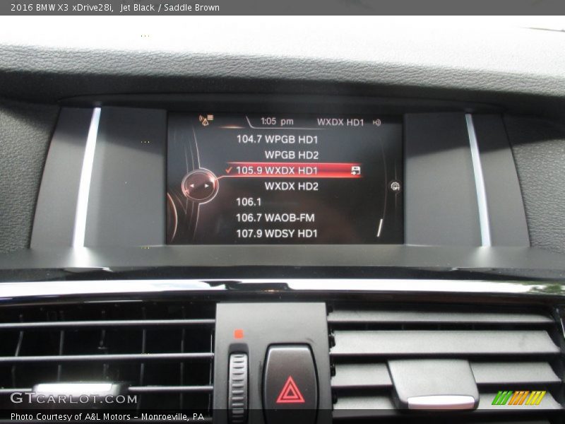 Jet Black / Saddle Brown 2016 BMW X3 xDrive28i