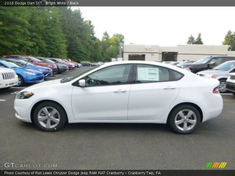 Bright White / Black 2016 Dodge Dart SXT