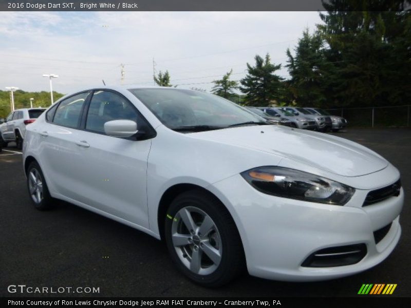 Bright White / Black 2016 Dodge Dart SXT
