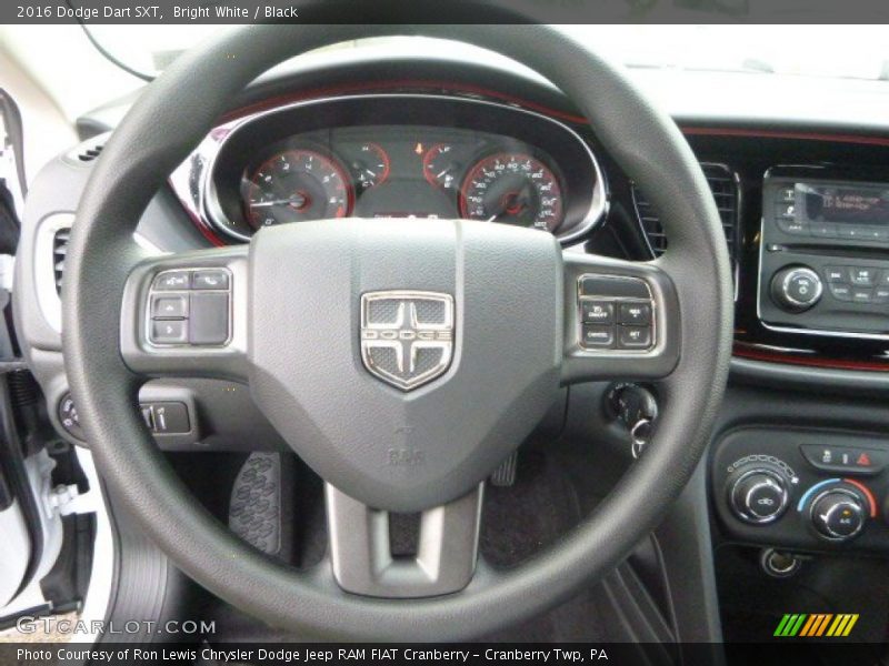 Bright White / Black 2016 Dodge Dart SXT