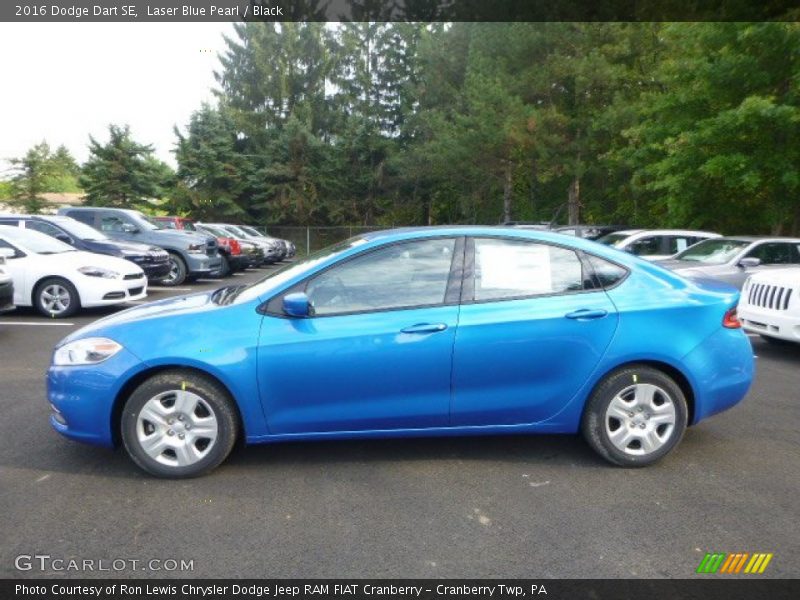 Laser Blue Pearl / Black 2016 Dodge Dart SE