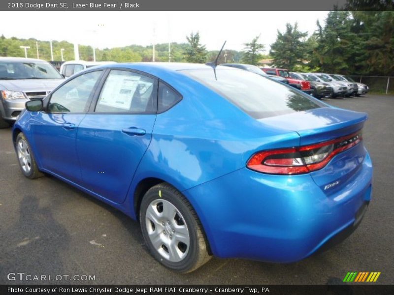 Laser Blue Pearl / Black 2016 Dodge Dart SE