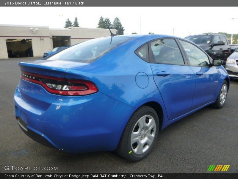 Laser Blue Pearl / Black 2016 Dodge Dart SE