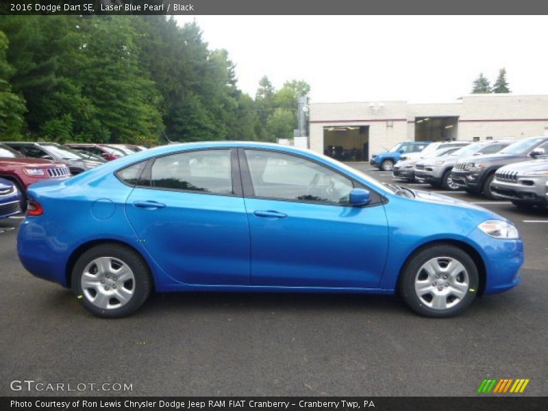 Laser Blue Pearl / Black 2016 Dodge Dart SE