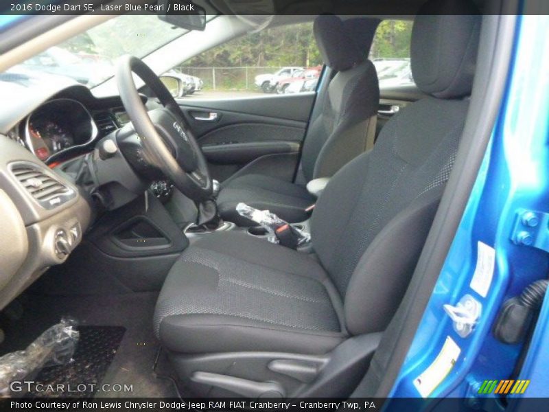 Laser Blue Pearl / Black 2016 Dodge Dart SE