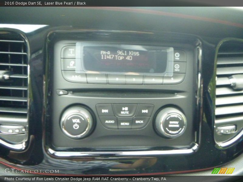 Laser Blue Pearl / Black 2016 Dodge Dart SE