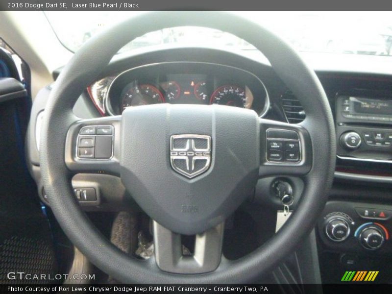 Laser Blue Pearl / Black 2016 Dodge Dart SE